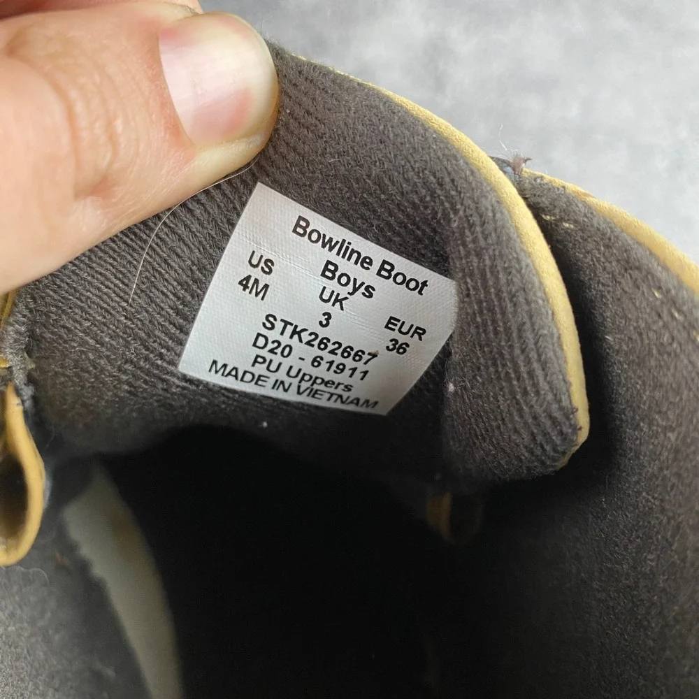 Sperry Kids Bowline Duck Boots Youth Boys Size 4M Brown Tan